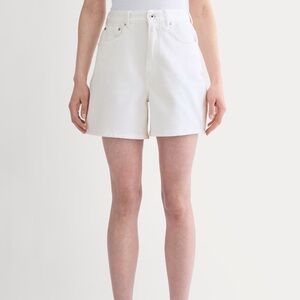 Everlane A Line White Denim Shorts
